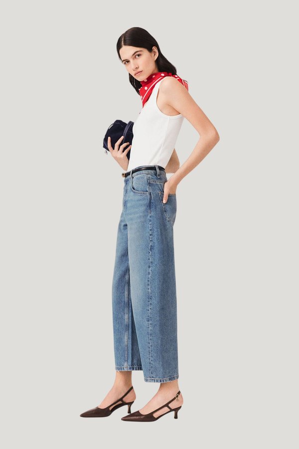 Balloon jeans — model side