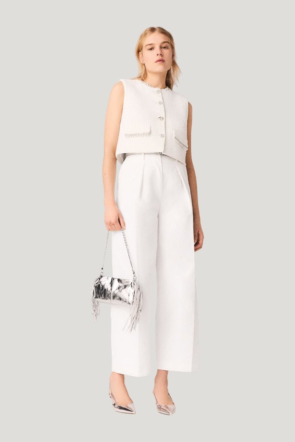 Balloon suit trousers — model front