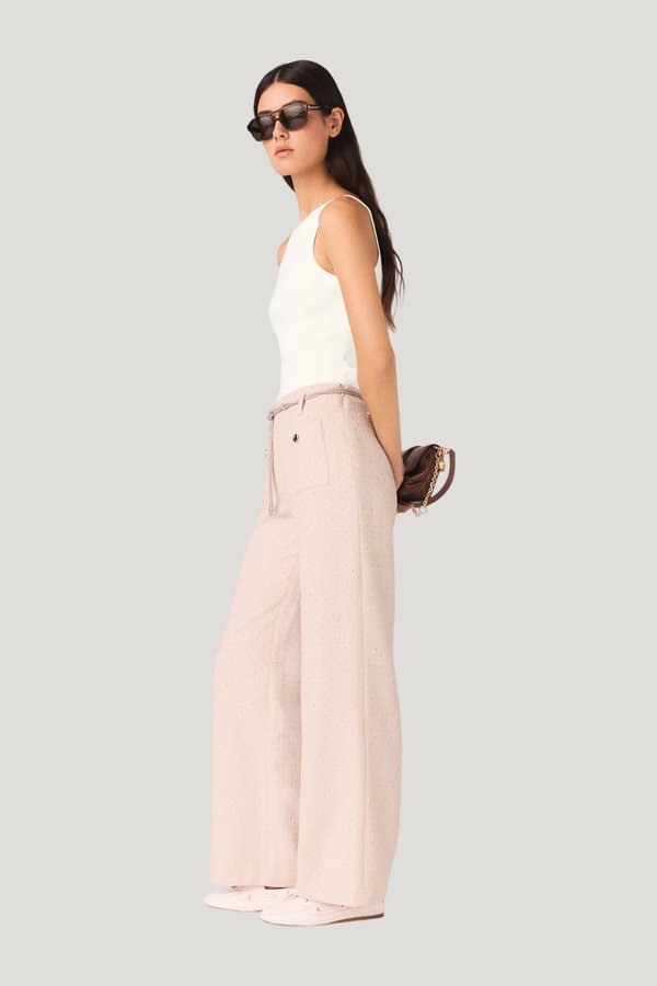 Tweed trousers — model side