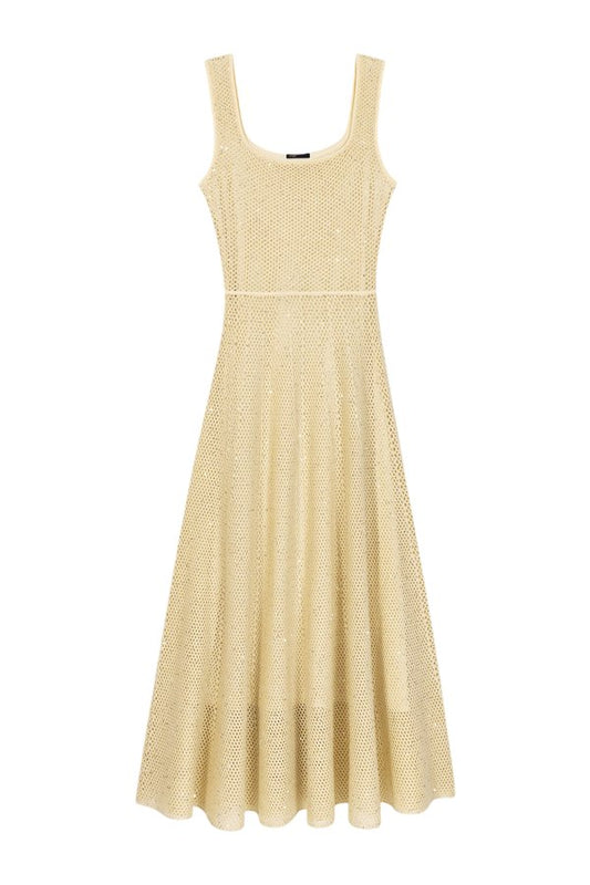 Rhinestone knit maxi dress — packshot