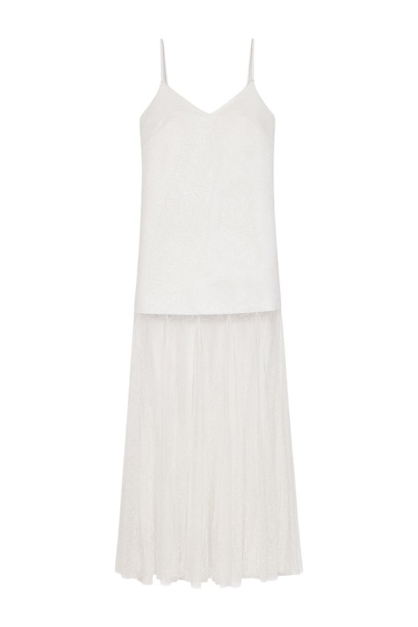 Taffeta and lace dress — packshot