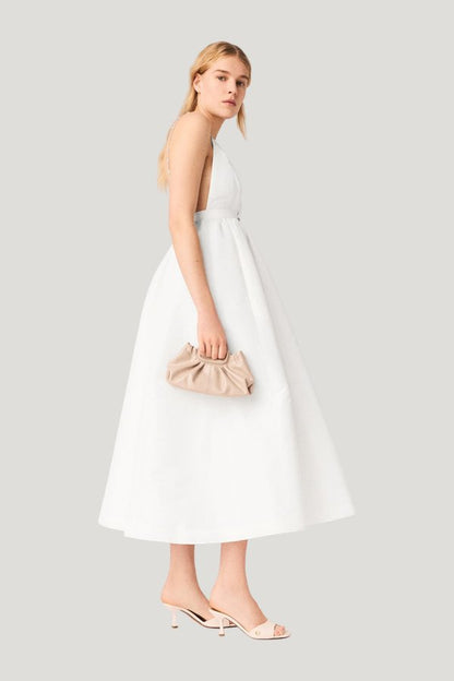 Jewelled taffeta maxi dress — model side