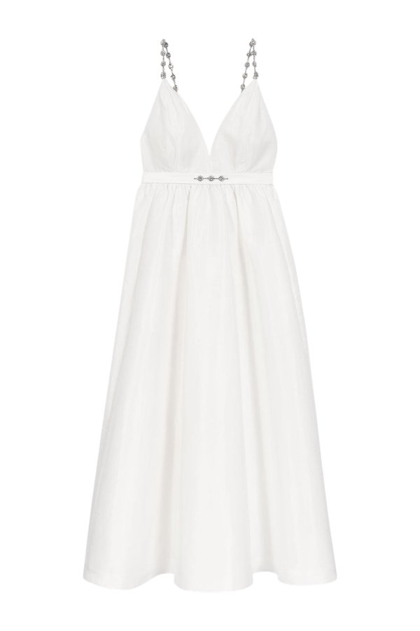 Jewelled taffeta maxi dress — packshot