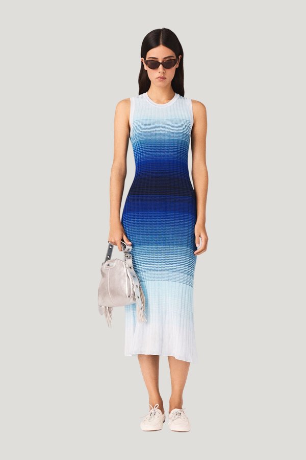 Ombré knit maxi dress — model front