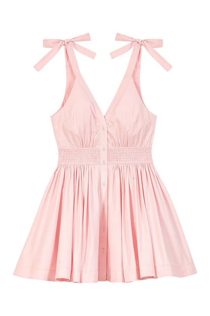 Short flared cotton dress — packshot