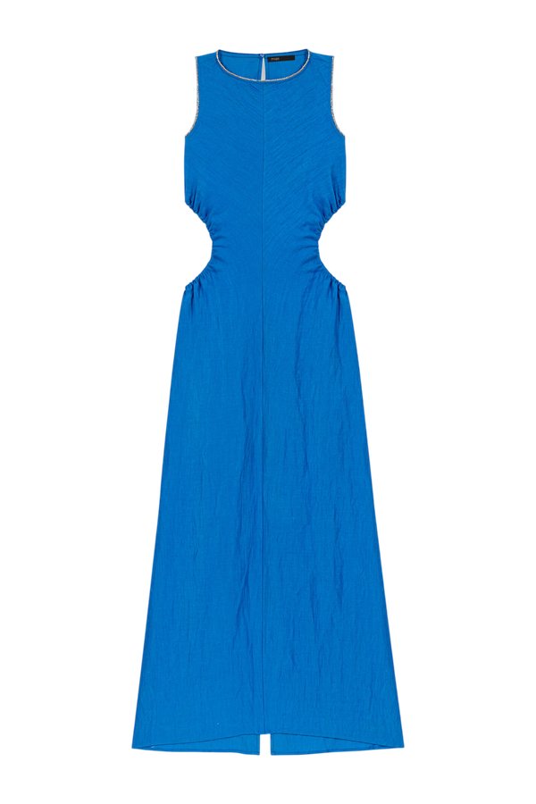 Backless Linen-Blend Midi Dress — packshot