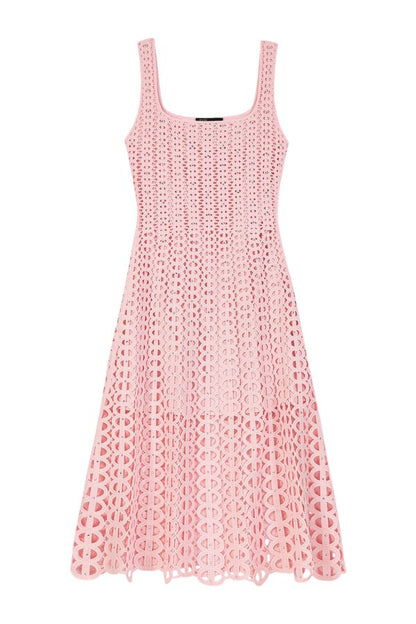 Rhinestone crochet midi dress — packshot