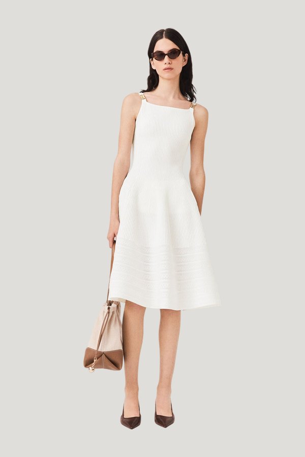 Knit maxi dress — model front
