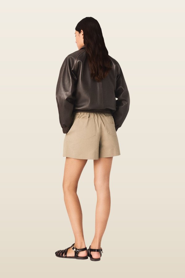 Cotton shorts — model back