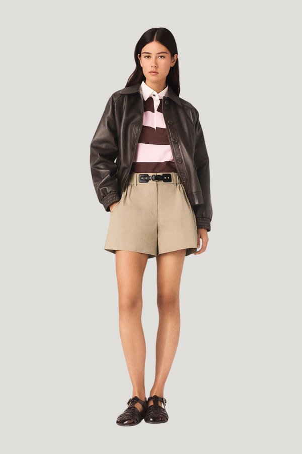 Cotton shorts — model front