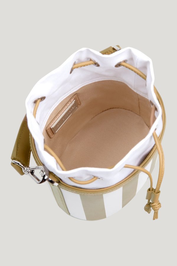 Micro Carina In Striped Champagne Leather — extra