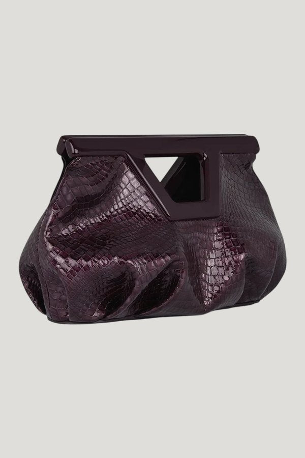 Micro Georgia In Purple Croc-Effect — model front