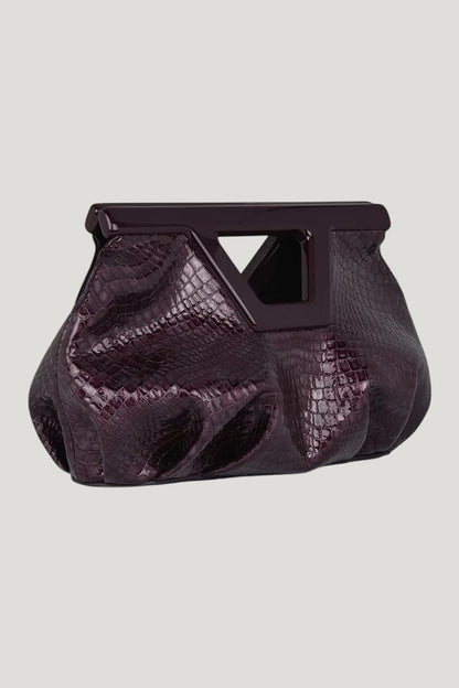 Micro Georgia In Purple Croc-Effect — model front