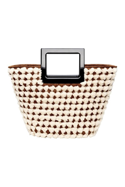 Mini Riviera In Ivory Woven Shearling — packshot