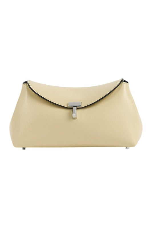 Mini T-lock leather clutch — packshot
