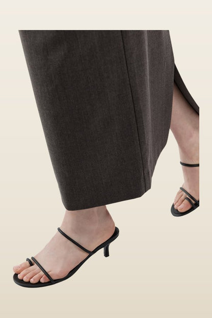 Minimal Strap Heel — model back