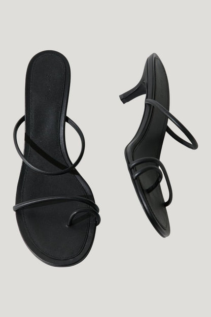 Minimal Strap Heel — model front