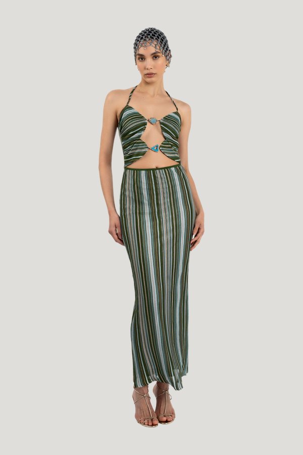 Mira Dress - Sea Meadow — model front