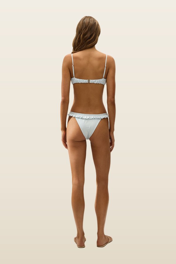 Moana Bikini Top Gingham Sky — model back