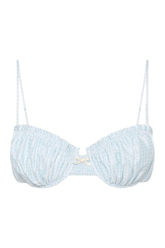 Moana Bikini Top Gingham Sky — packshot
