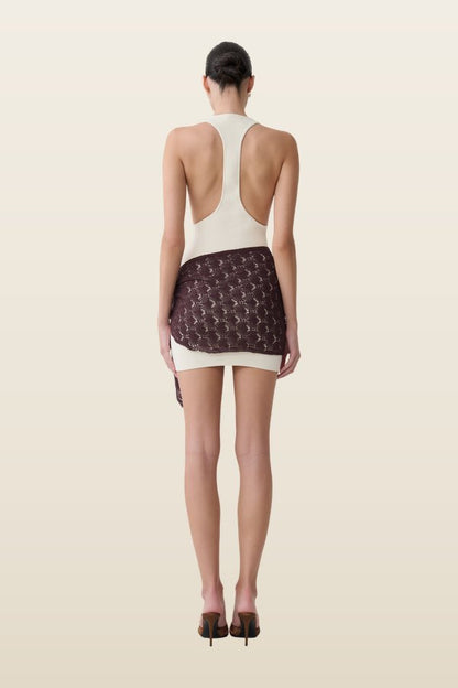 Mollie Mini Dress With Crochet Overlay — carry 4