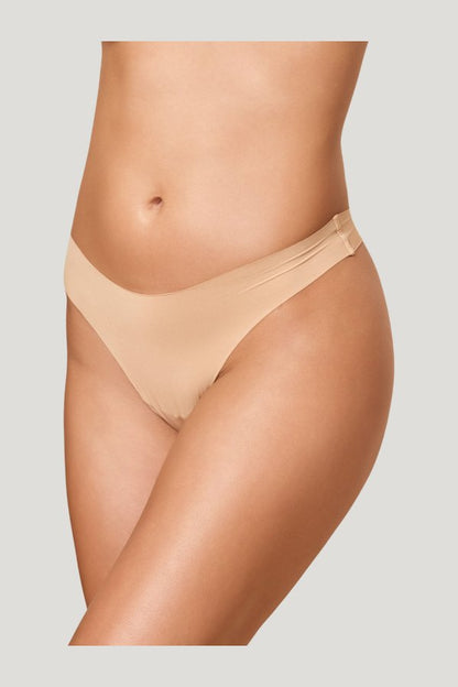 Monday Invisible Thong 3 Pack - Cashmere — model front