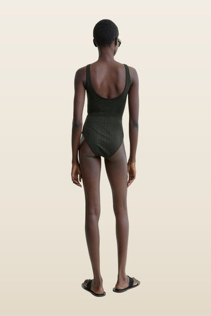Monogram pointelle swimsuit — carry 4