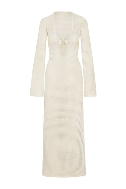 Montego Dress - Ivory Treble Knit — packshot