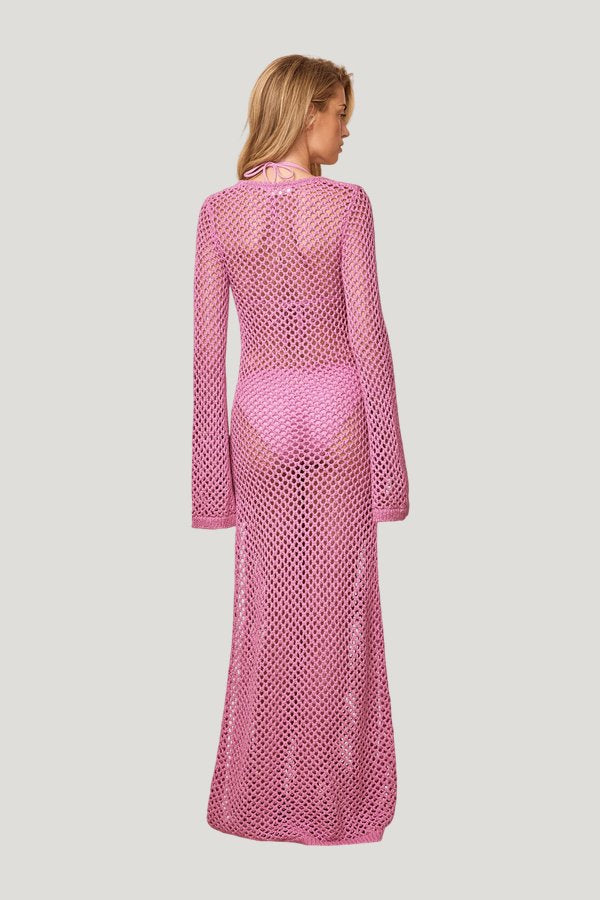Montego Dress - Moonlight Petit Crochet — model side