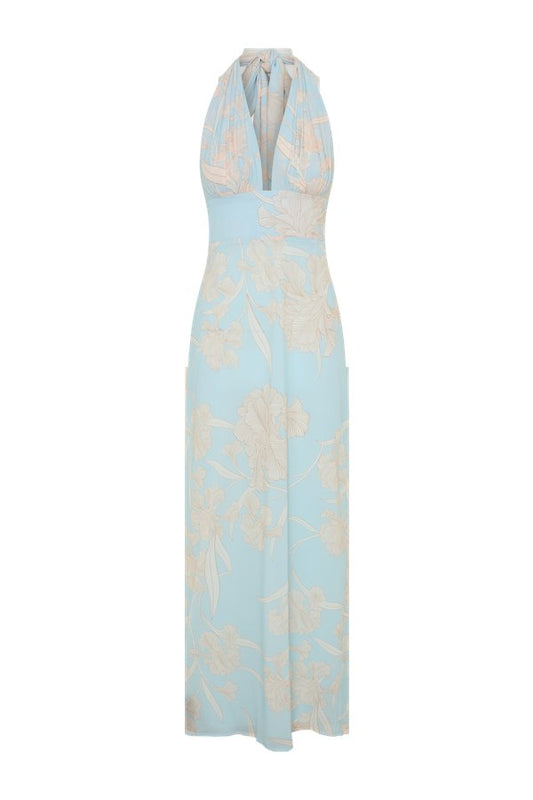 Nadine Halter Scarf Chiffon Maxi Dress — packshot
