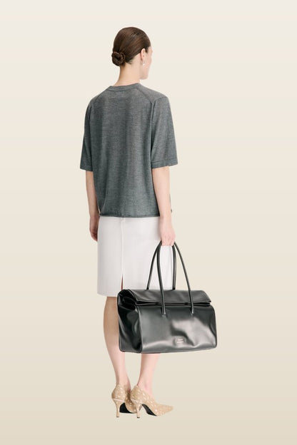 NALA LDS Fine knit cashmere top — model back