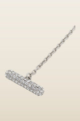 Yellow rhinestone daisy necklace — model back
