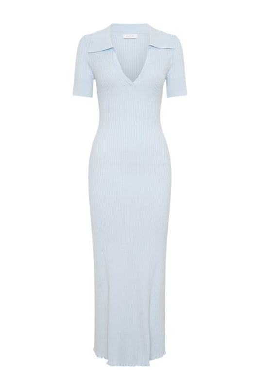 Nichelle Short Sleeve Collared Knit Midi Dress — packshot