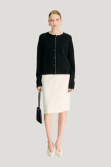 NICOLA Bicolor cashmere cardigan — carry 2