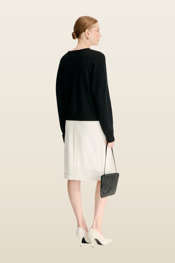 NICOLA Bicolor cashmere cardigan — carry 4