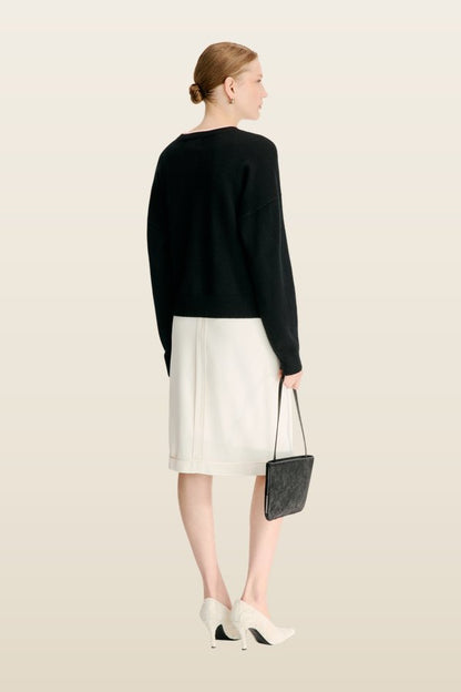 NICOLA Bicolor cashmere cardigan — carry 4
