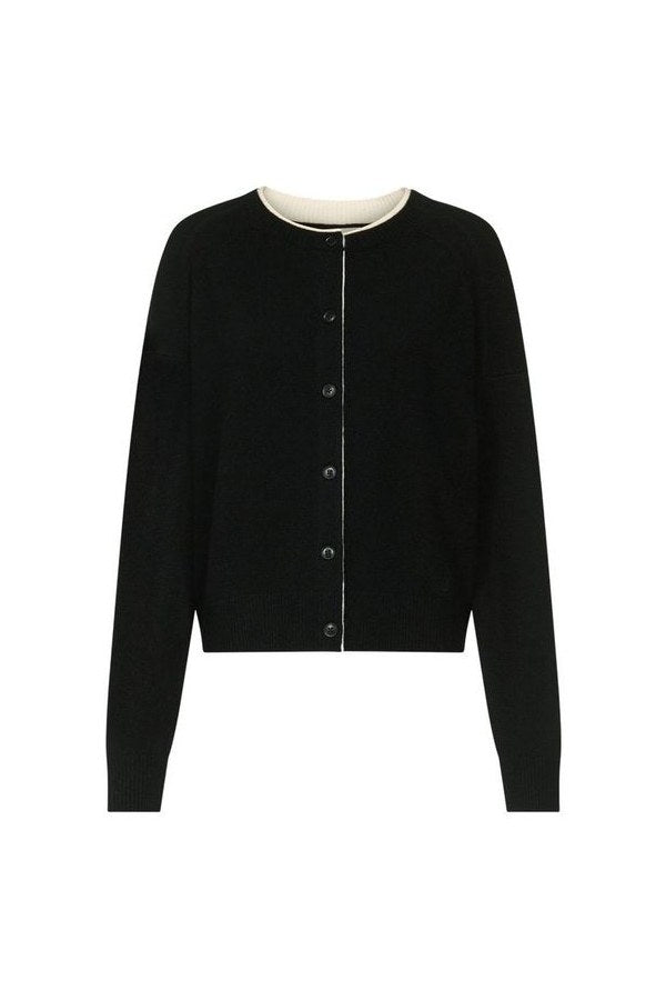 NICOLA Bicolor cashmere cardigan — packshot