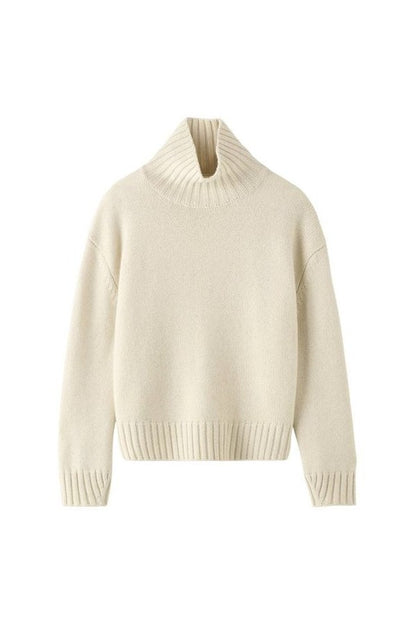 Nola Turtleneck Sweater, vanilla — packshot