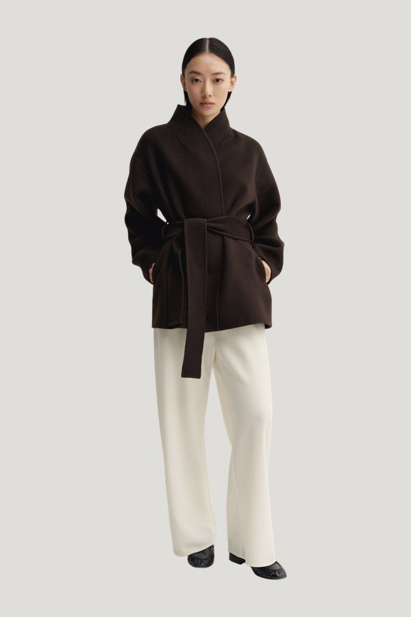 Noorie Doublé Coat, — model front