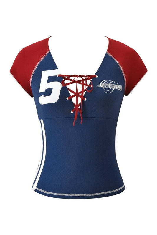 Novia Lace-Up T-Shirt And Headband — packshot