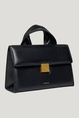 The SANDI Lock - Top handle bag — model front