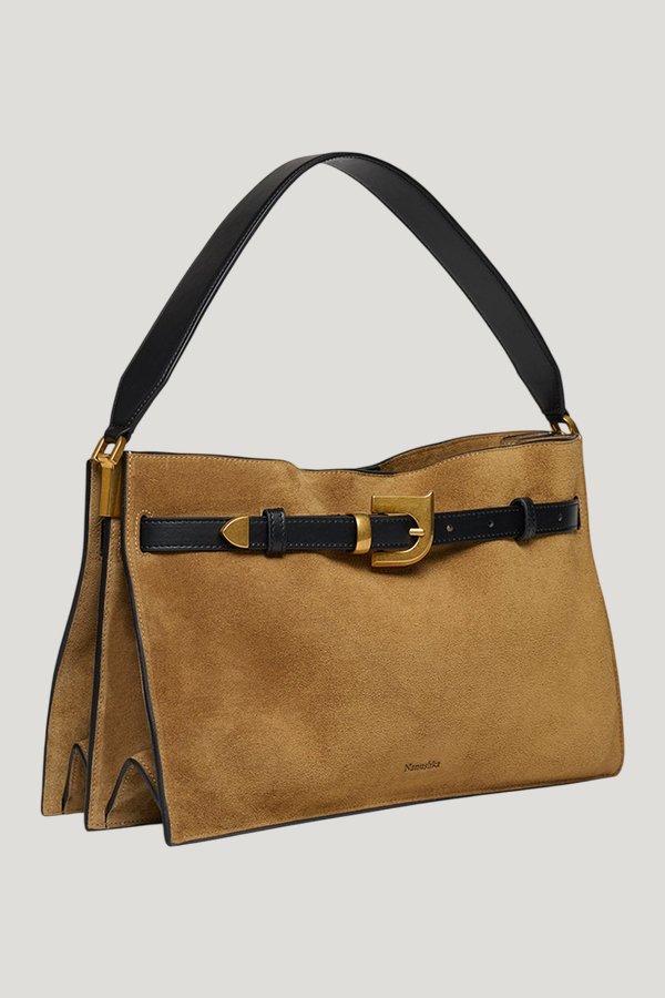 Harmonica - Suede bag — model front