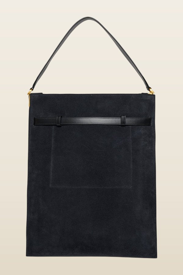 Harmonica Maxi - Suede bag — model back