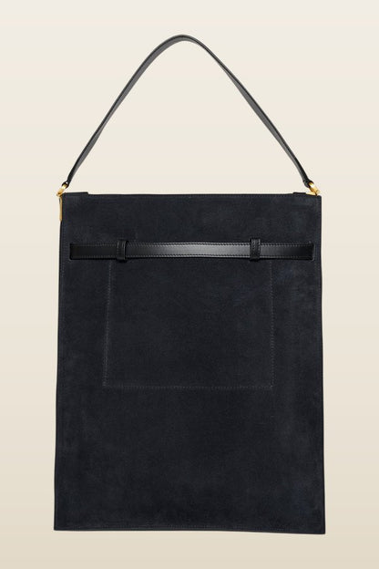 Harmonica Maxi - Suede bag — model back