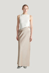 Cobee - Long dress - Dune/Creme — model front