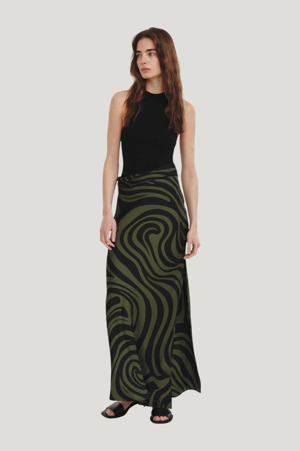 Jordyn - Maxi dress - Midnight Green Swirl — model front