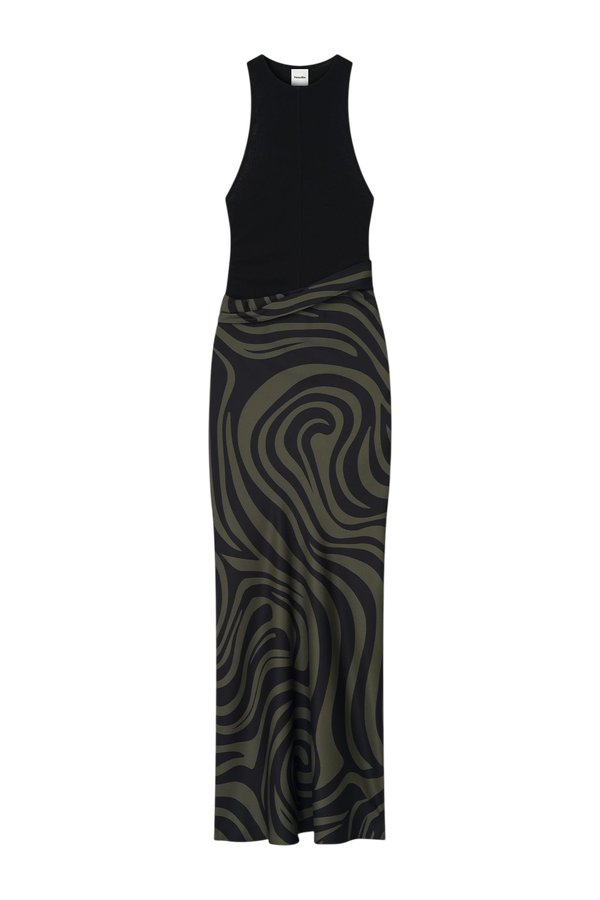 Jordyn - Maxi dress - Midnight Green Swirl — packshot