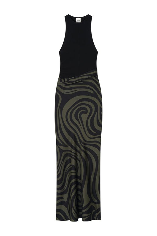 Jordyn - Maxi dress - Midnight Green Swirl — packshot