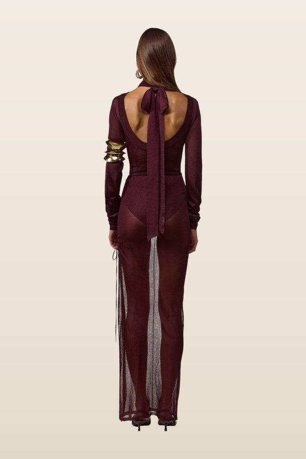 Open Back Knit Bodysuit (Merlot) — carry 4