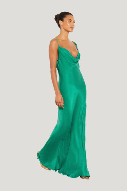 Ophelia Dress Green — model side